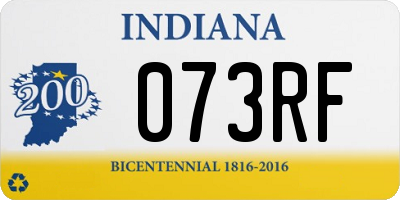 IN license plate 073RF