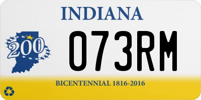 IN license plate 073RM