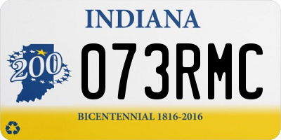 IN license plate 073RMC