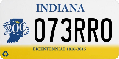 IN license plate 073RRO