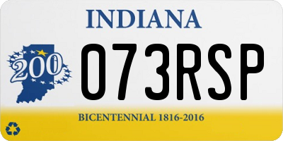 IN license plate 073RSP