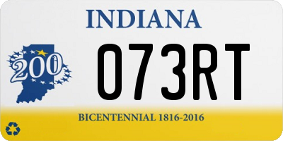 IN license plate 073RT