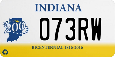 IN license plate 073RW