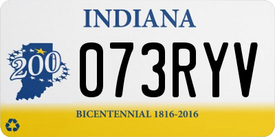 IN license plate 073RYV