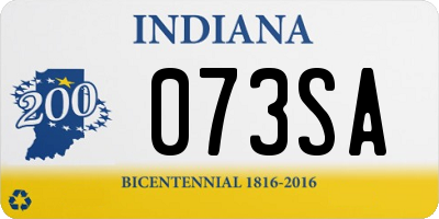 IN license plate 073SA