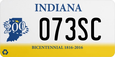 IN license plate 073SC