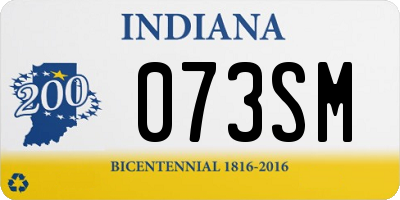 IN license plate 073SM