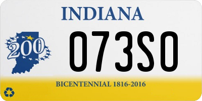 IN license plate 073SO