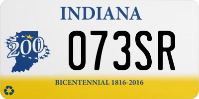 IN license plate 073SR