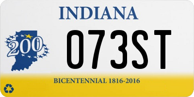 IN license plate 073ST