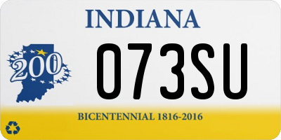 IN license plate 073SU