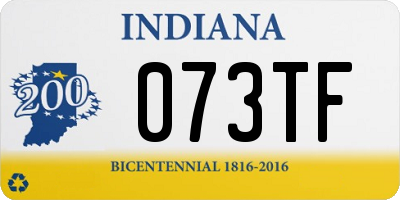 IN license plate 073TF