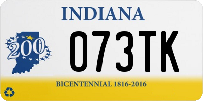 IN license plate 073TK