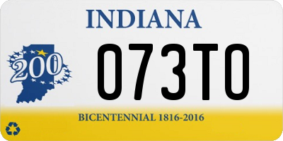 IN license plate 073TO