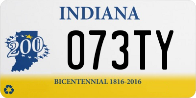 IN license plate 073TY