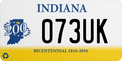 IN license plate 073UK