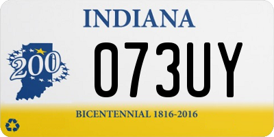 IN license plate 073UY