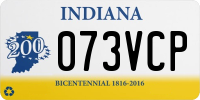 IN license plate 073VCP