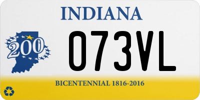 IN license plate 073VL