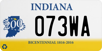 IN license plate 073WA