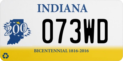 IN license plate 073WD