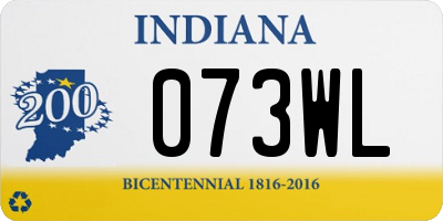 IN license plate 073WL