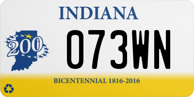 IN license plate 073WN