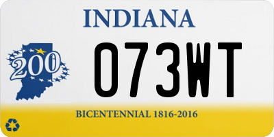 IN license plate 073WT