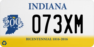 IN license plate 073XM