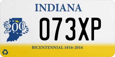 IN license plate 073XP