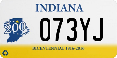 IN license plate 073YJ