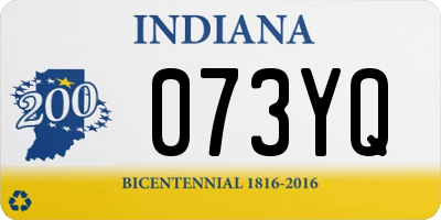 IN license plate 073YQ