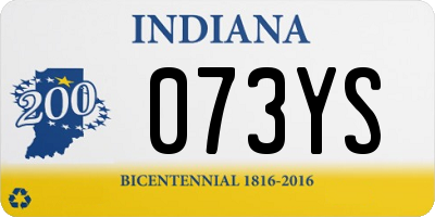 IN license plate 073YS