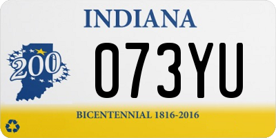 IN license plate 073YU