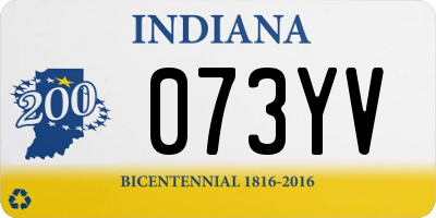 IN license plate 073YV