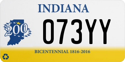 IN license plate 073YY