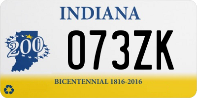 IN license plate 073ZK