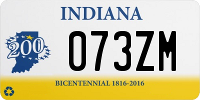 IN license plate 073ZM