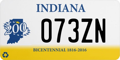 IN license plate 073ZN