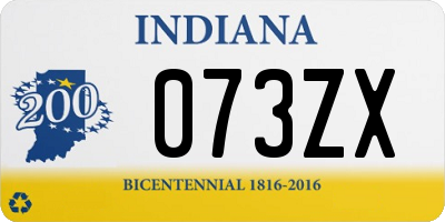 IN license plate 073ZX