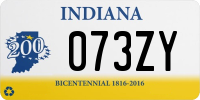 IN license plate 073ZY