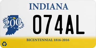 IN license plate 074AL