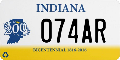 IN license plate 074AR