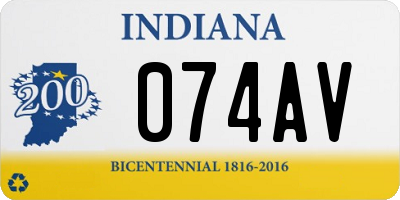 IN license plate 074AV