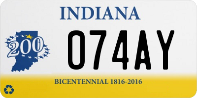 IN license plate 074AY