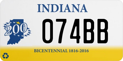 IN license plate 074BB