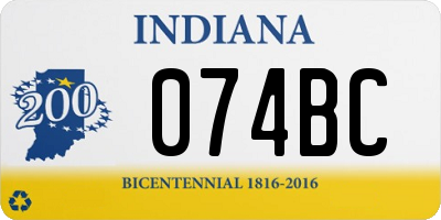 IN license plate 074BC