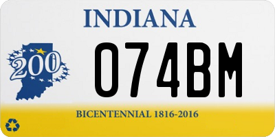 IN license plate 074BM