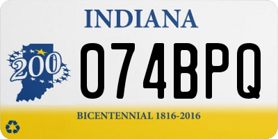 IN license plate 074BPQ