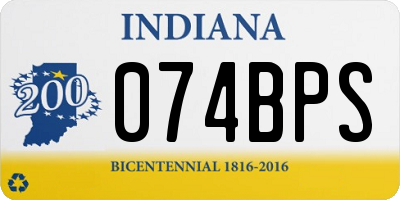 IN license plate 074BPS